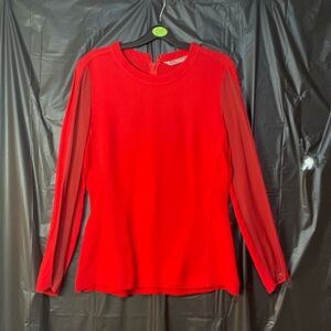 Reed Krakoff Women's Top w/Sheer Sleeve Panels